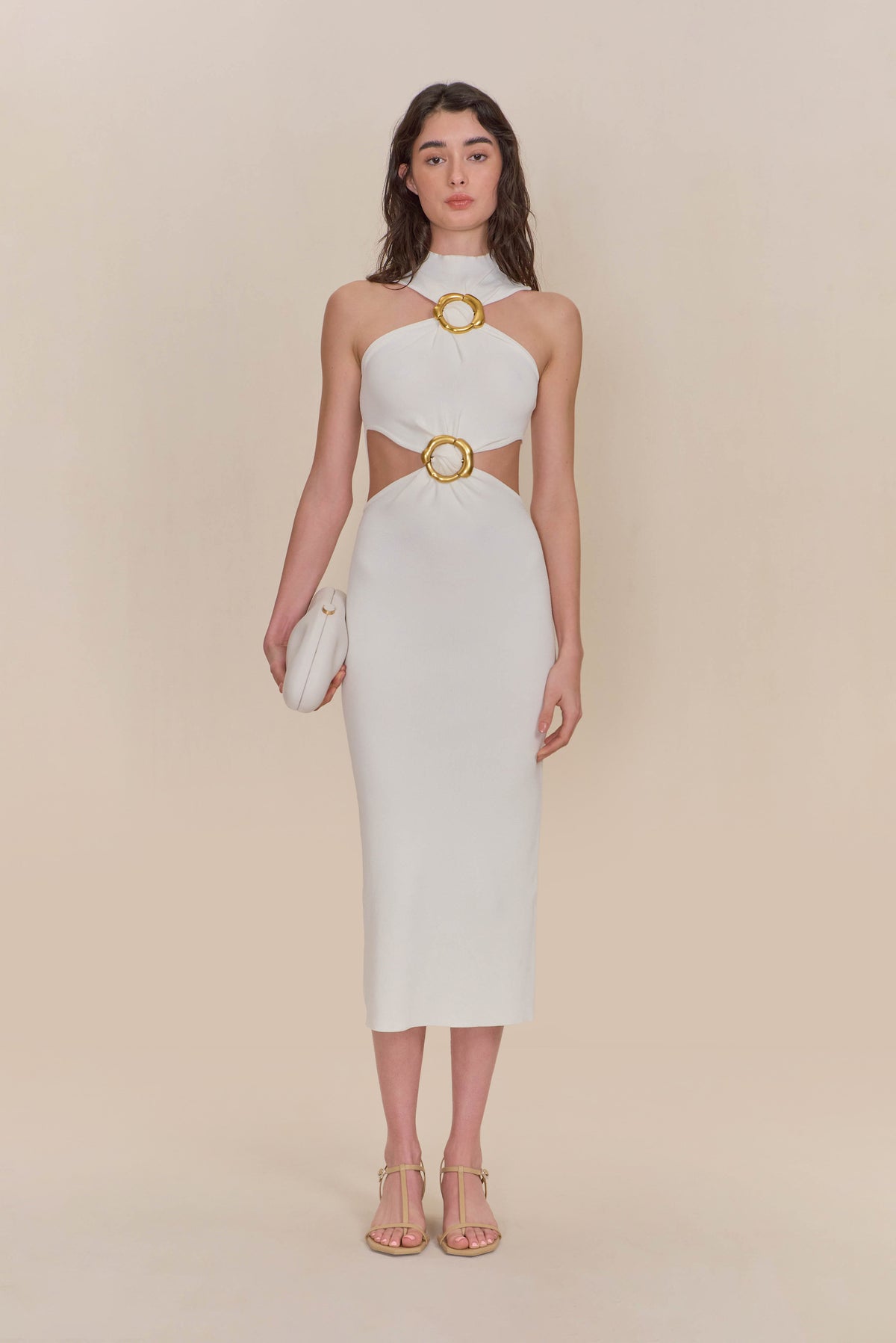AMBAR KNIT DRESS - OFF WHITE