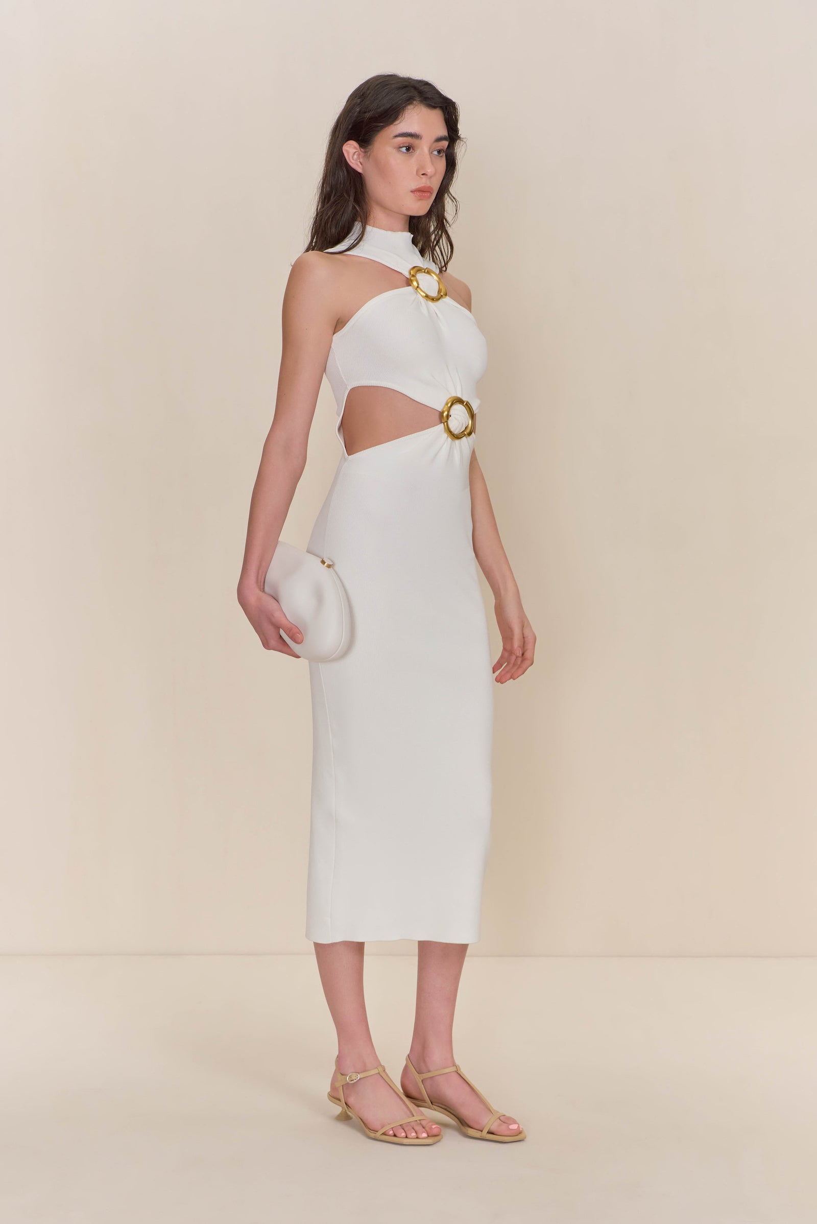 AMBAR KNIT DRESS - OFF WHITE