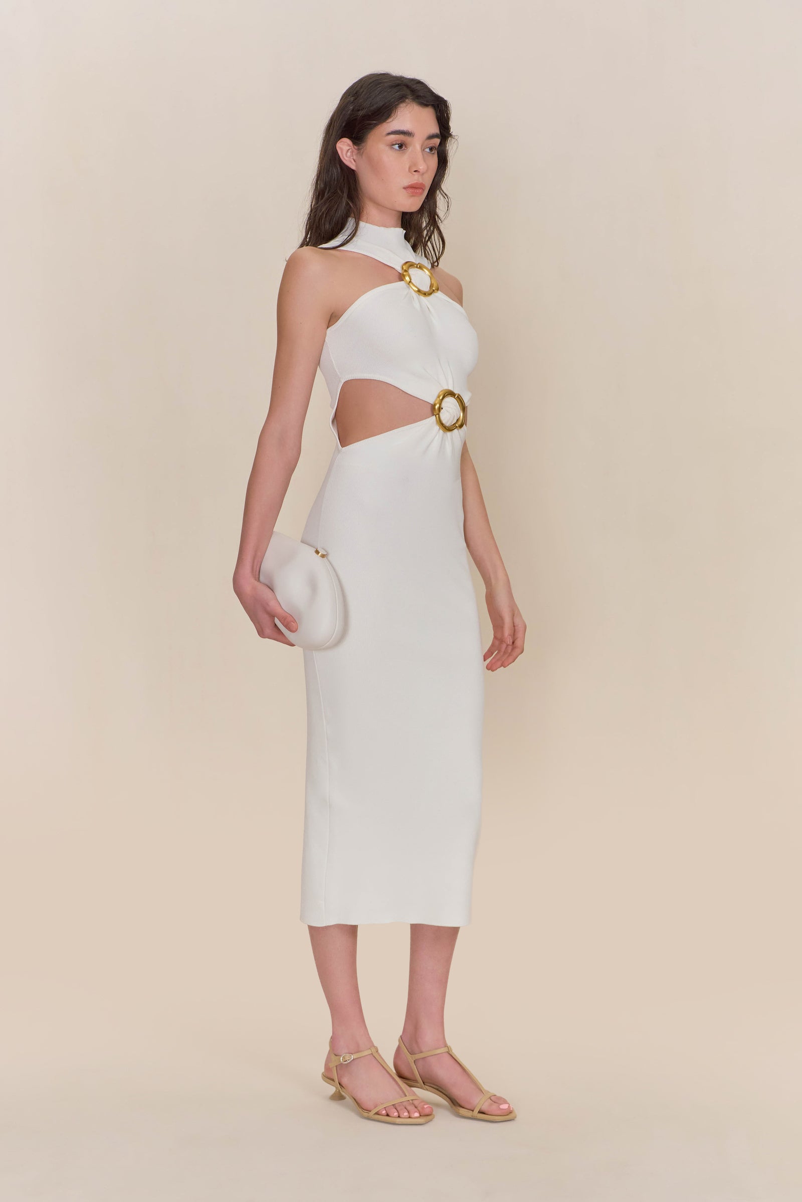 AMBAR KNIT DRESS - OFF WHITE