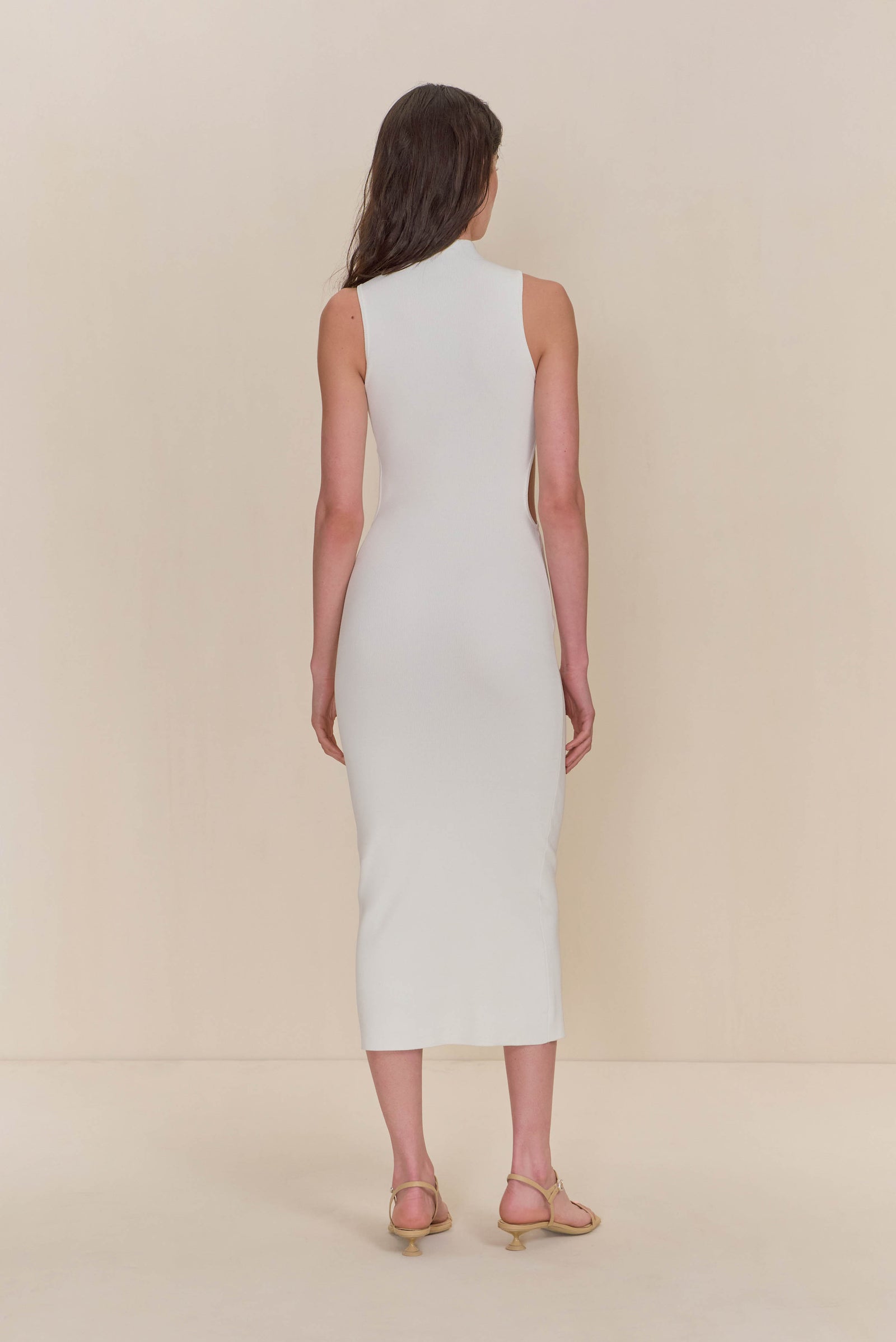 AMBAR KNIT DRESS - OFF WHITE