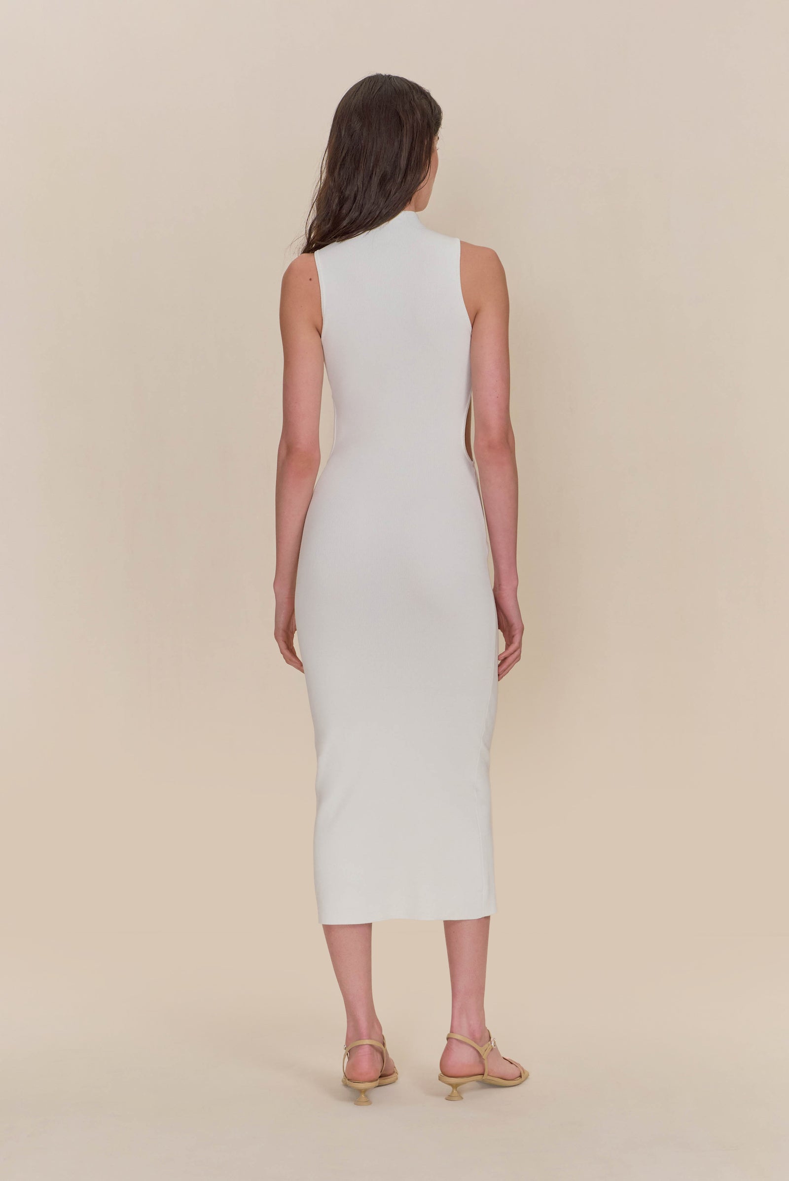 AMBAR KNIT DRESS - OFF WHITE