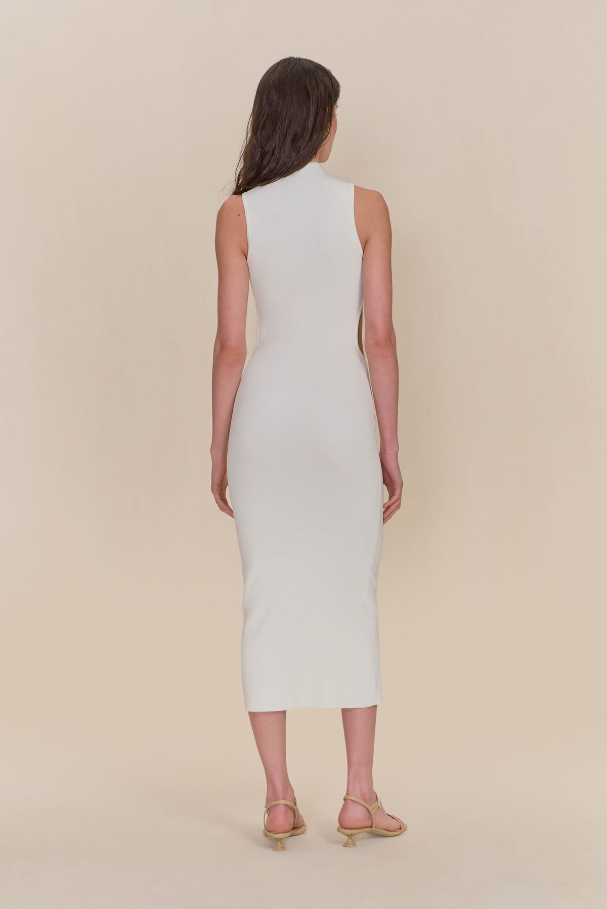 AMBAR KNIT DRESS - OFF WHITE