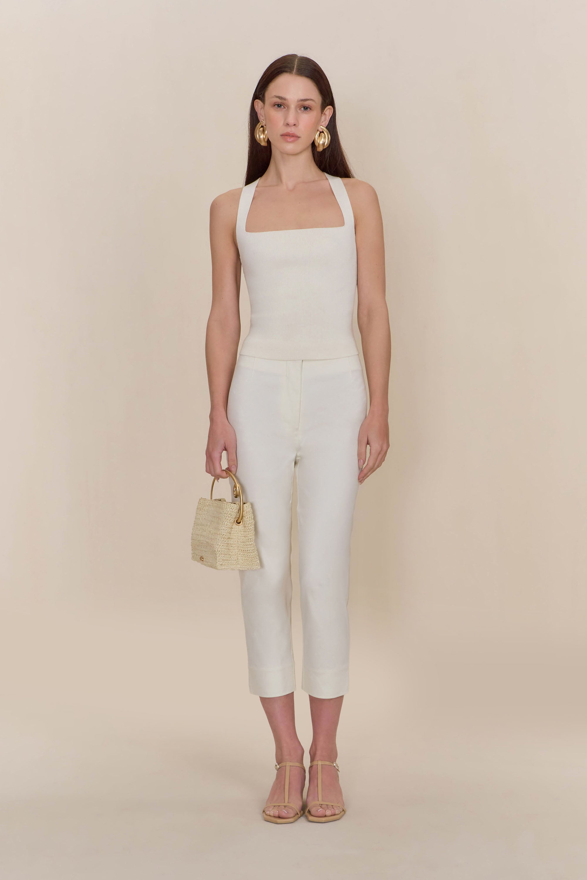 CRAWFORD KNIT TOP - OFF WHITE
