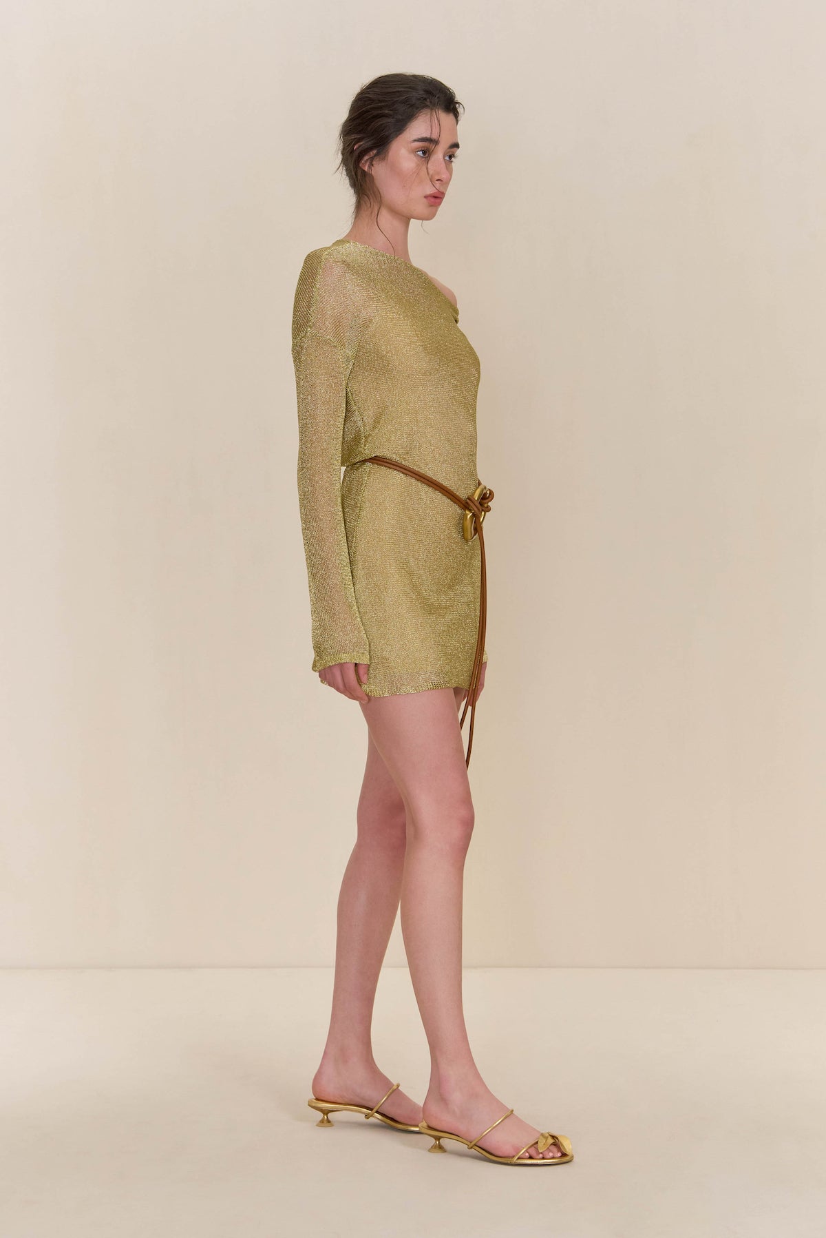 KARISHMA KNIT DRESS - GOLD