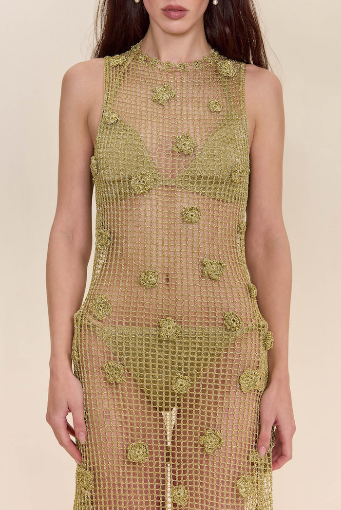 VERMEER DRESS - GOLD