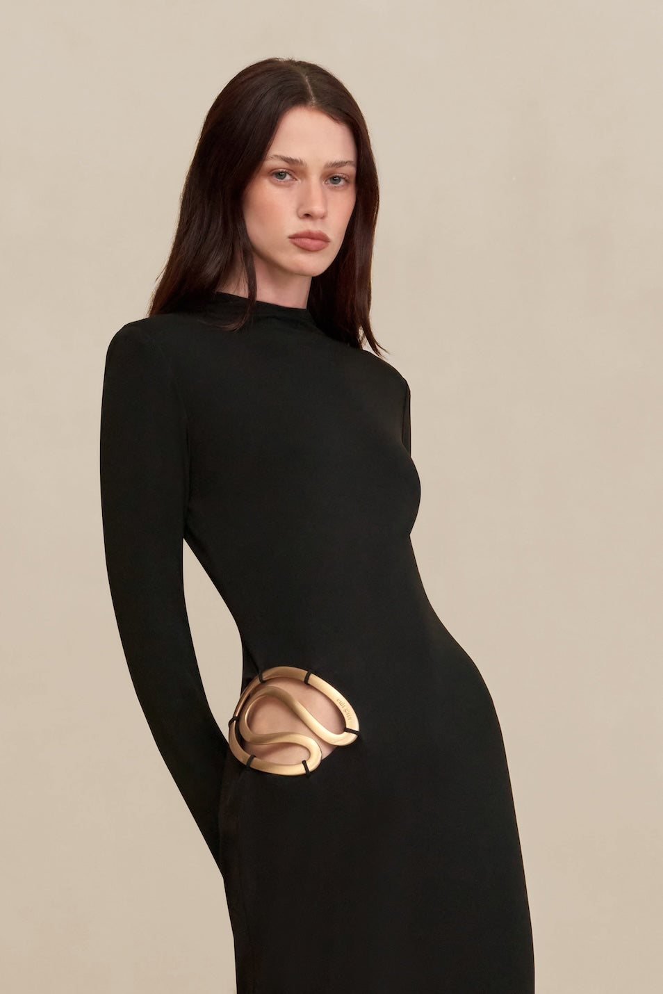 cult gaia black and gold dress Cult Gaia - Deirdra Dress