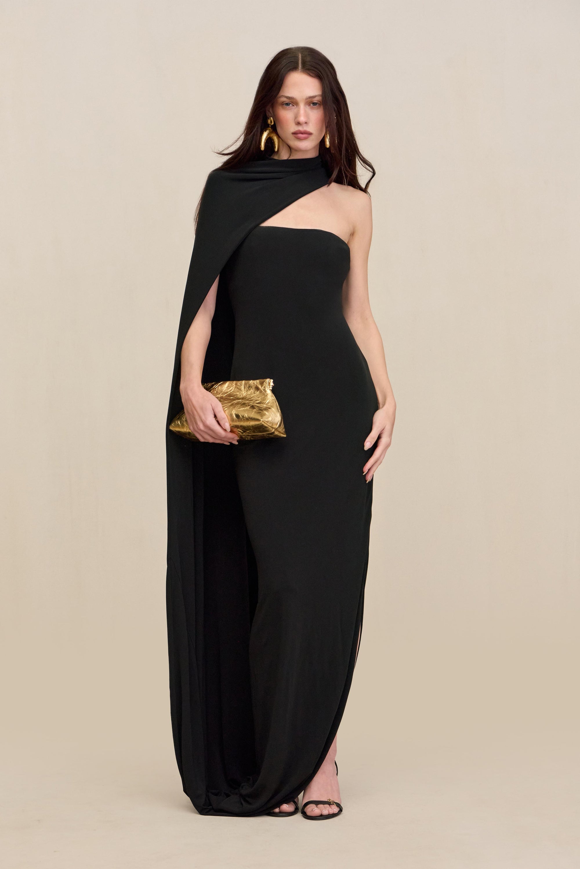 CORSICA GOWN - BLACK