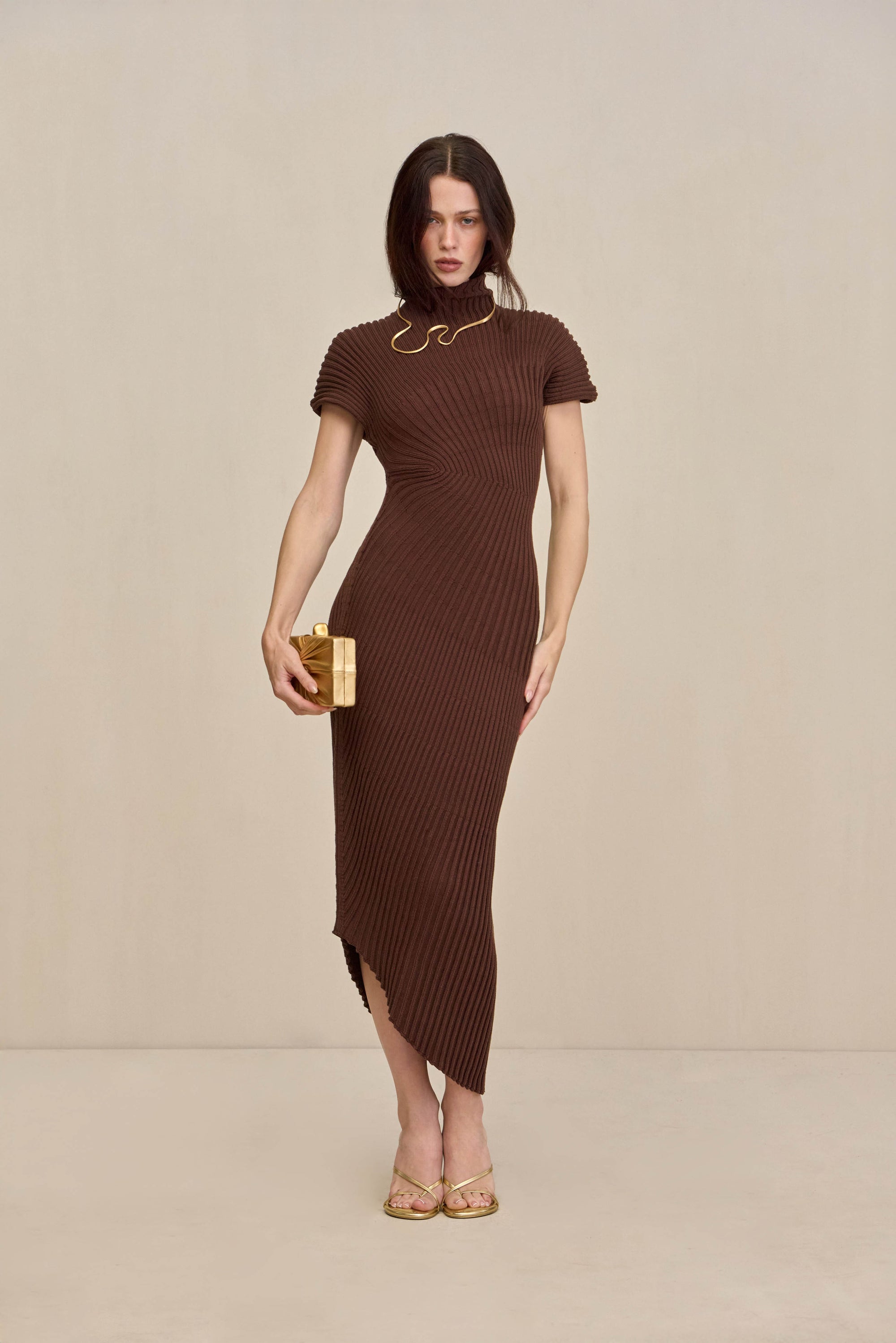 CHRYSTA KNIT DRESS - JAVA