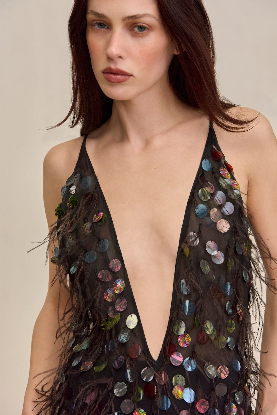 ALMIRA GOWN - BLACK MULTI