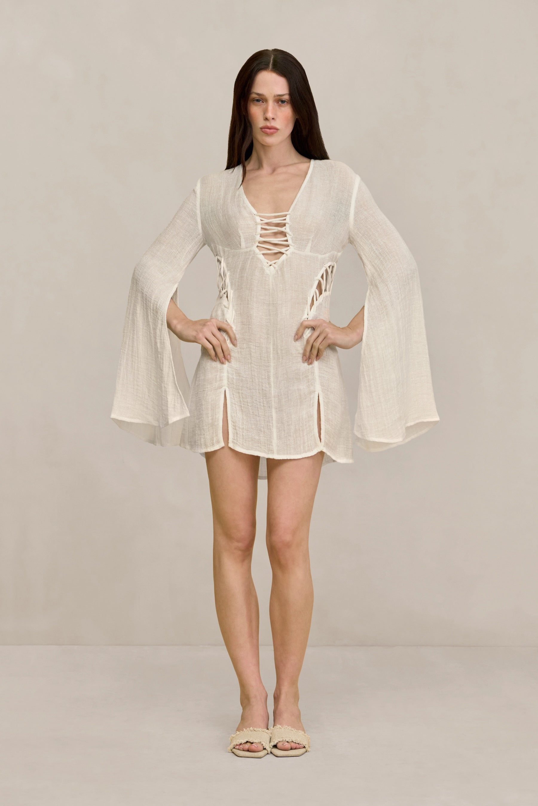 ILONA COVERUP DRESS - OFF WHITE