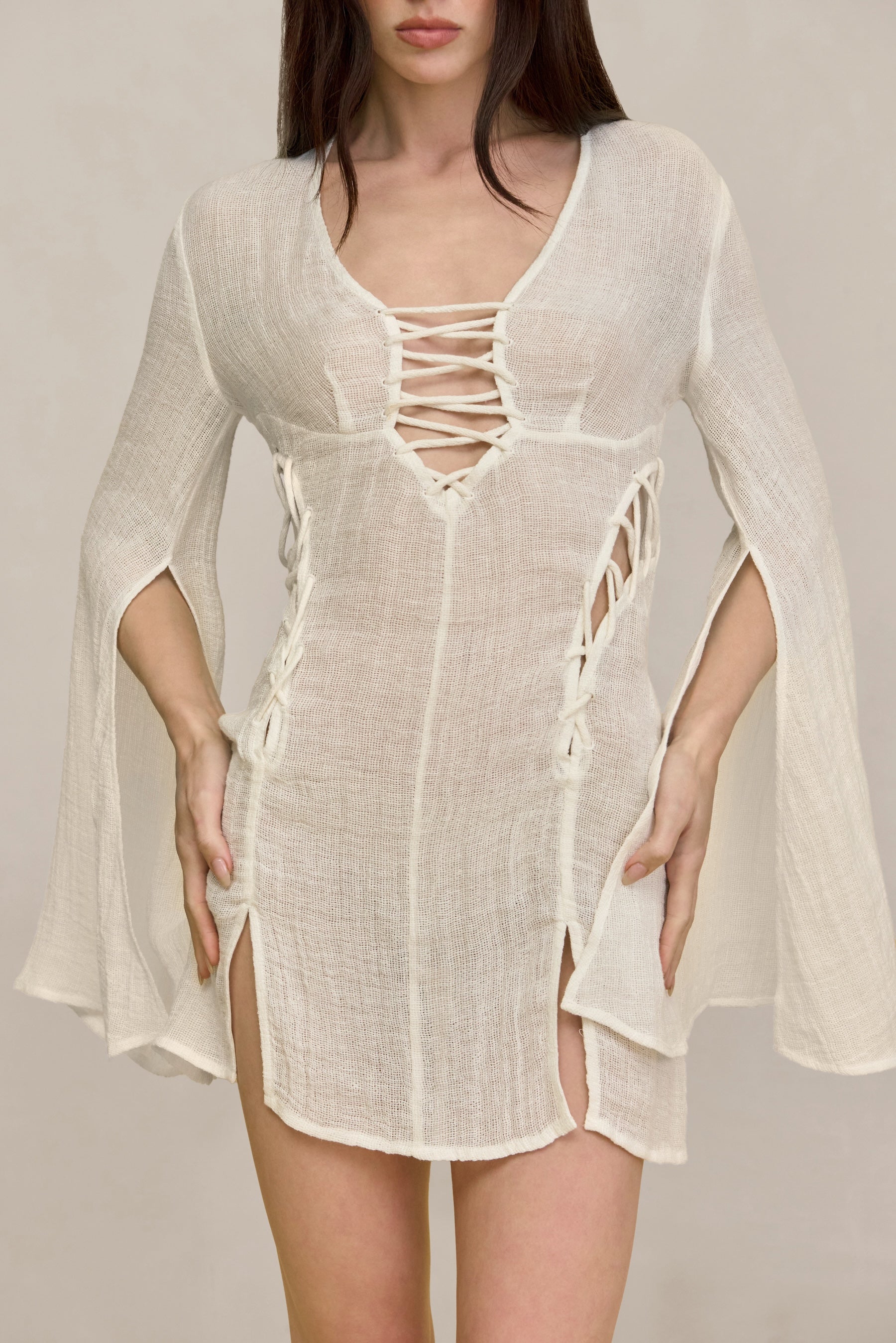 ILONA COVERUP DRESS - OFF WHITE