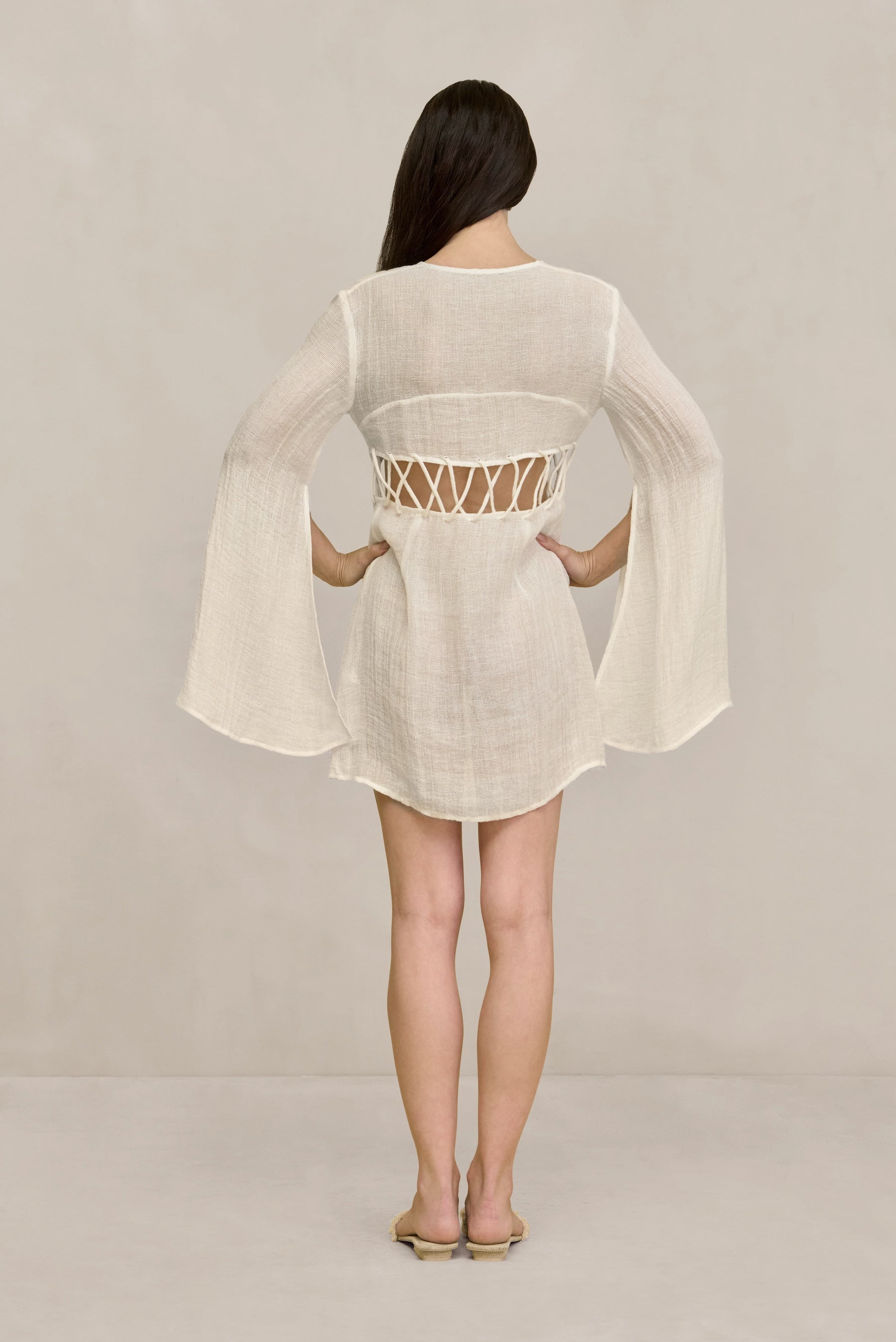 ILONA COVERUP DRESS - OFF WHITE