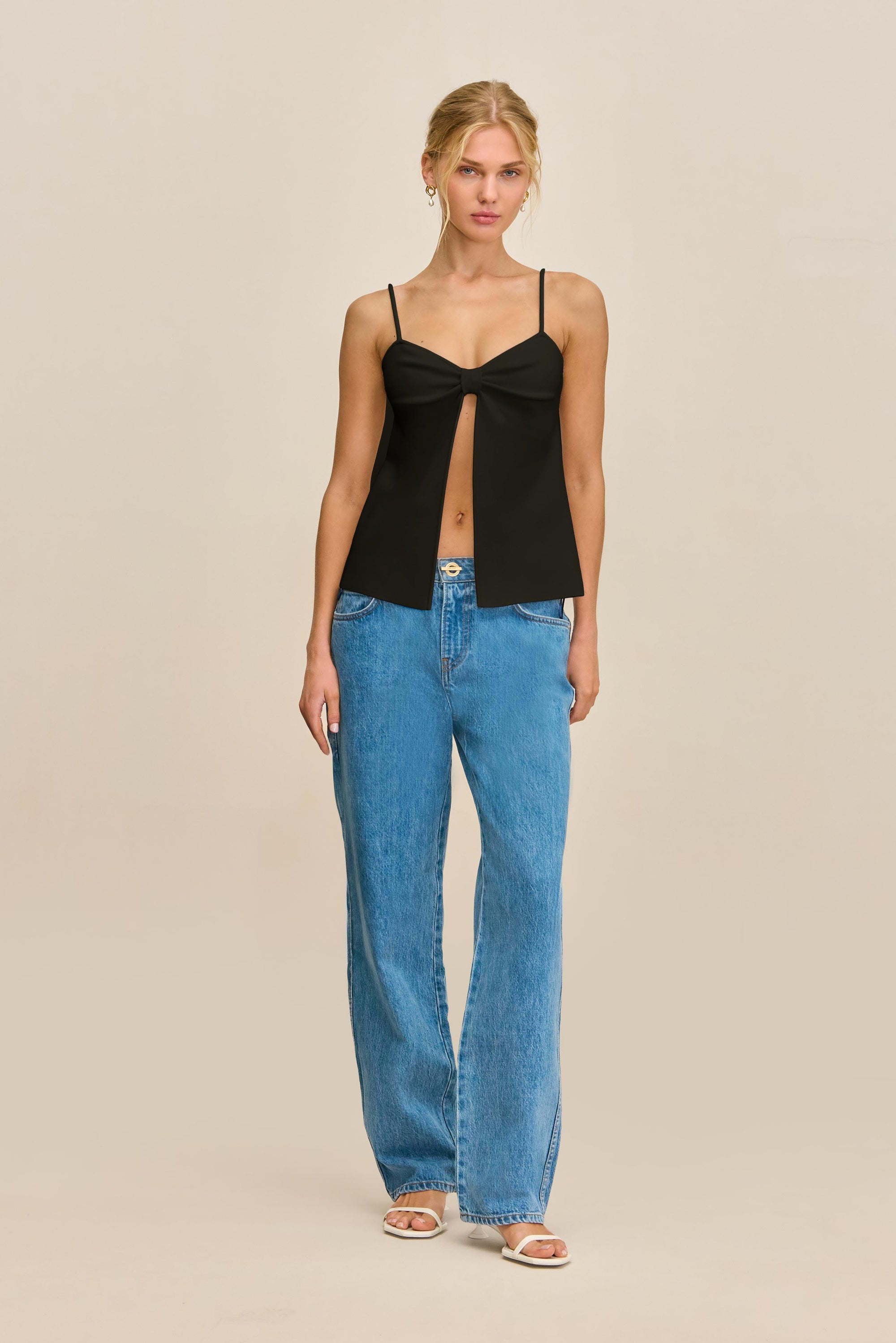 LENNON KNIT TOP - BLACK