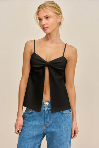LENNON KNIT TOP - BLACK