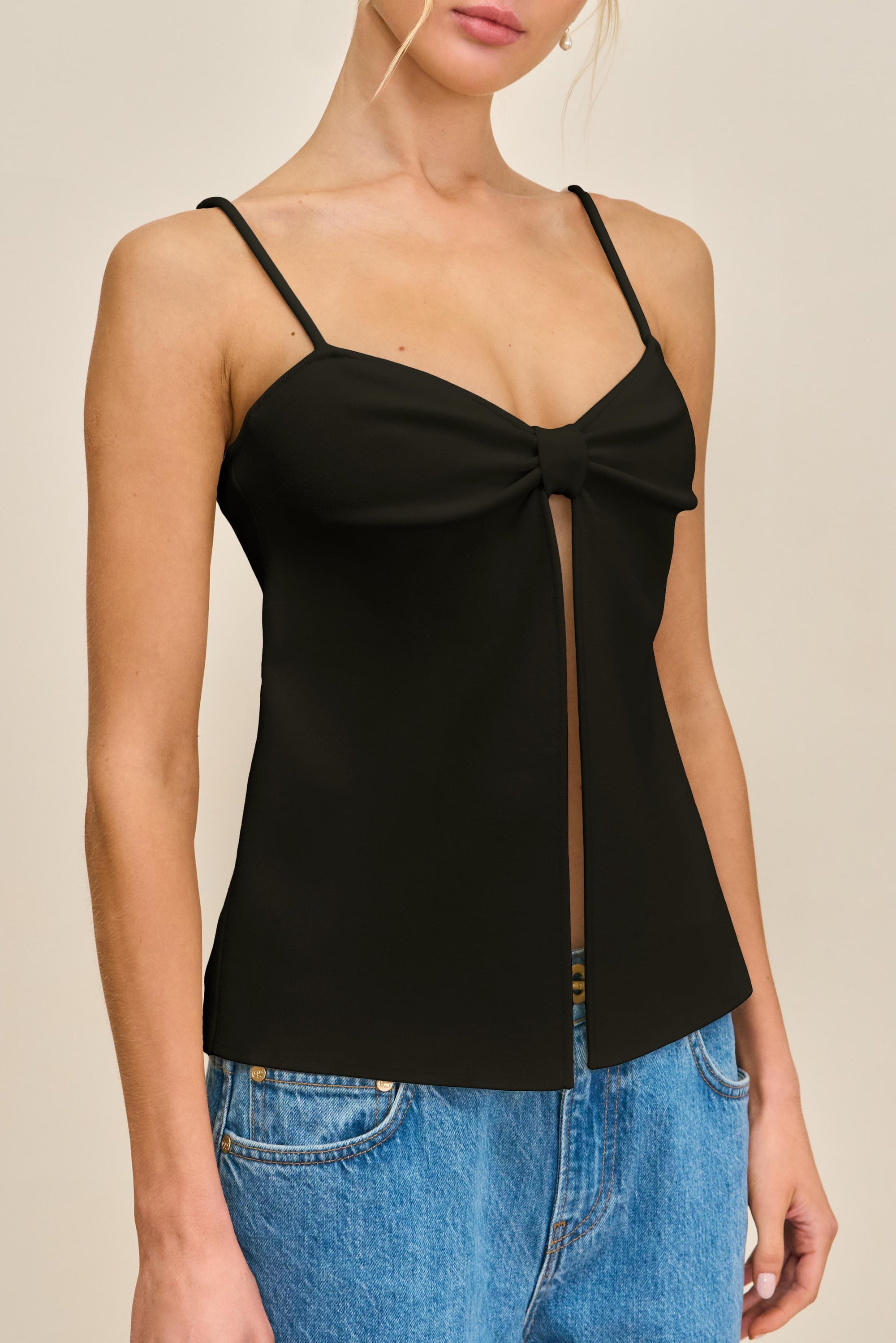 LENNON KNIT TOP - BLACK