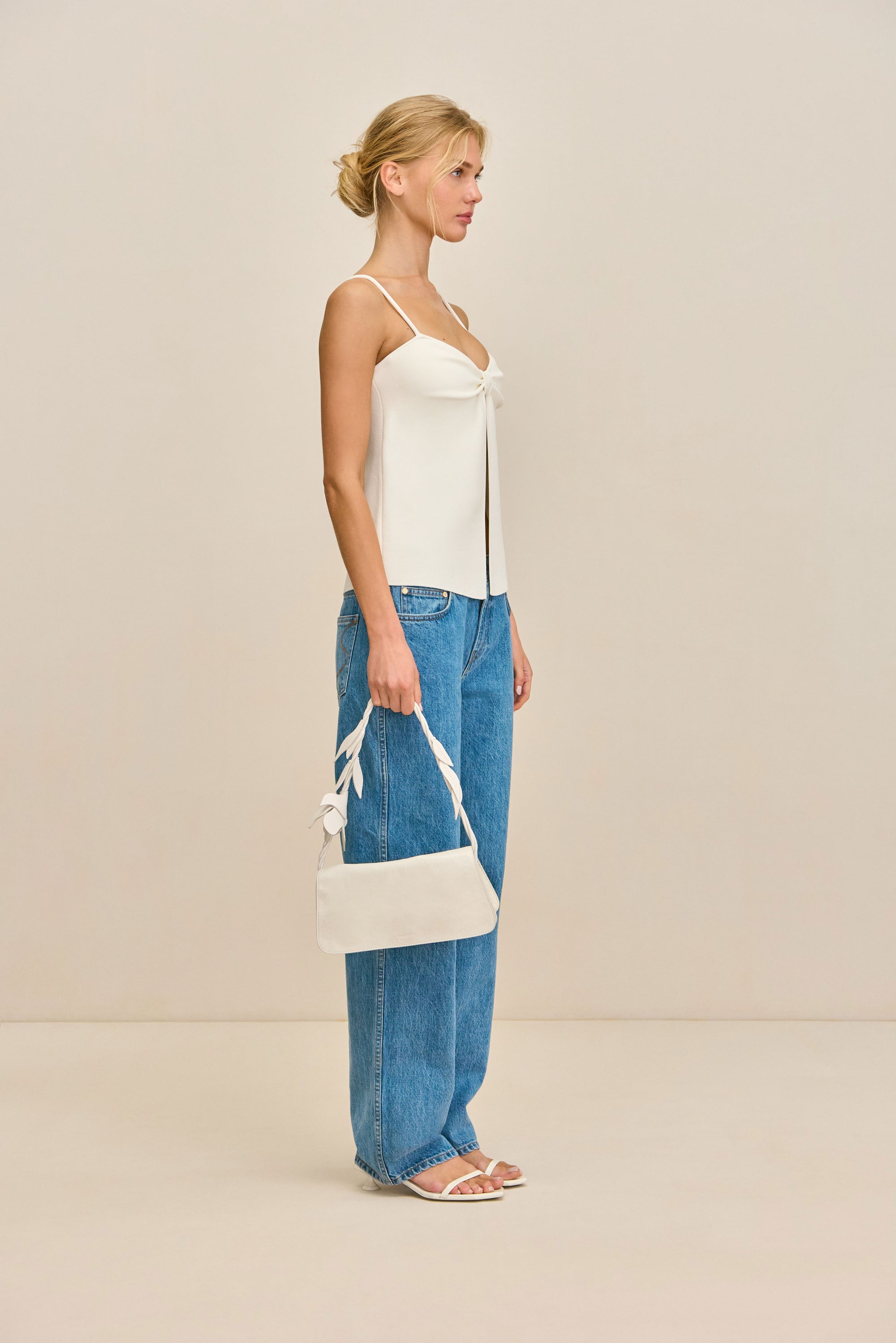 LENNON KNIT TOP - OFF WHITE