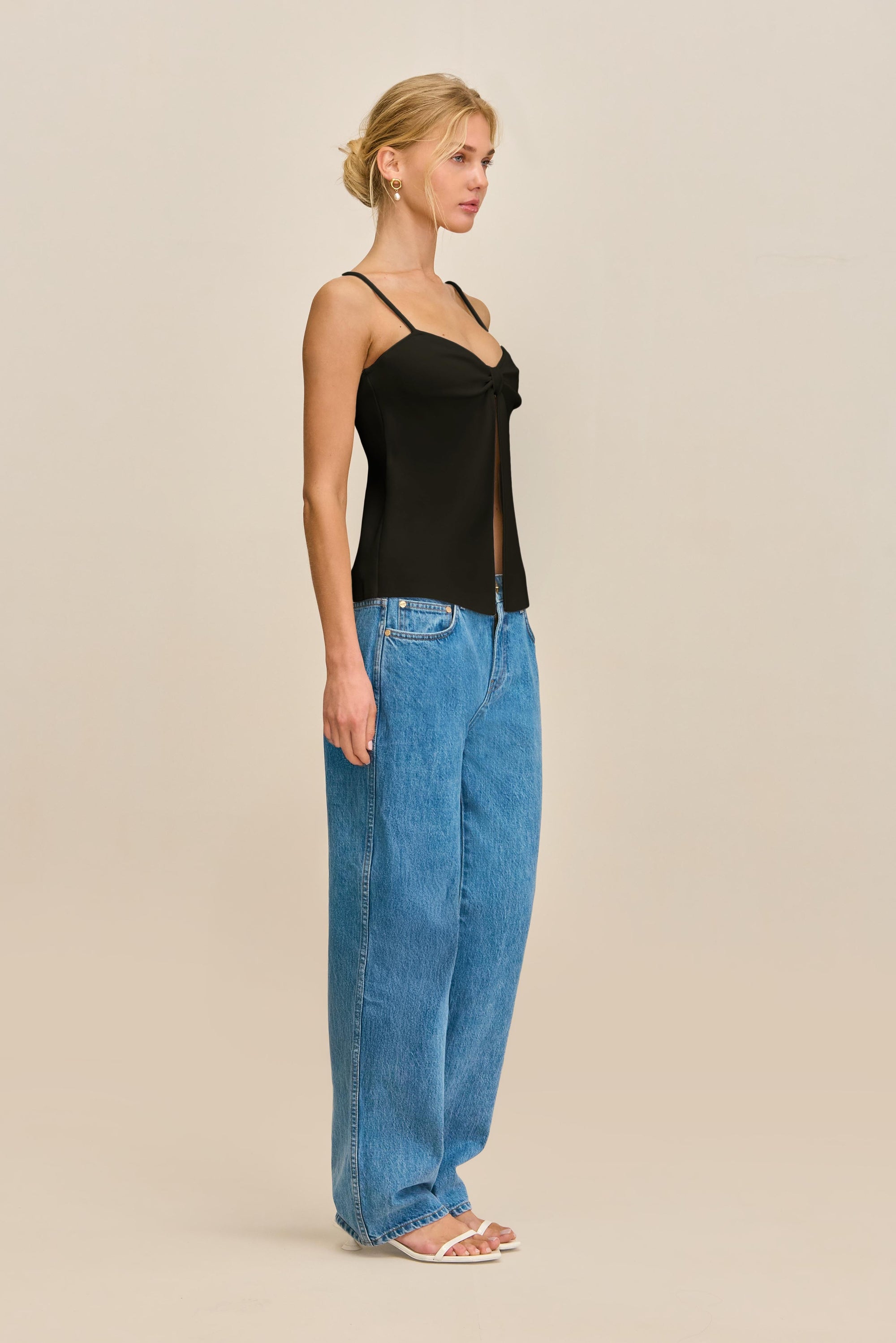 LENNON KNIT TOP - BLACK