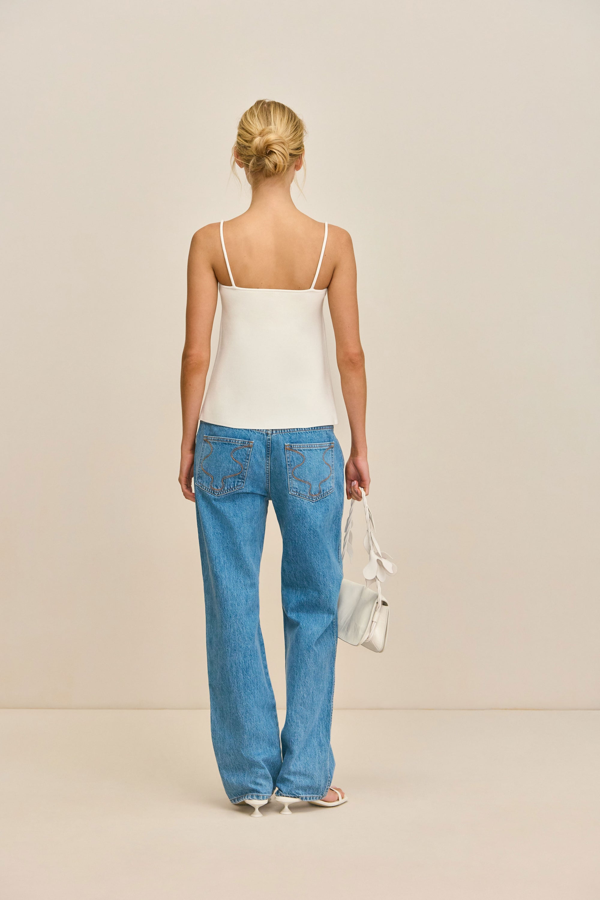 LENNON KNIT TOP - OFF WHITE