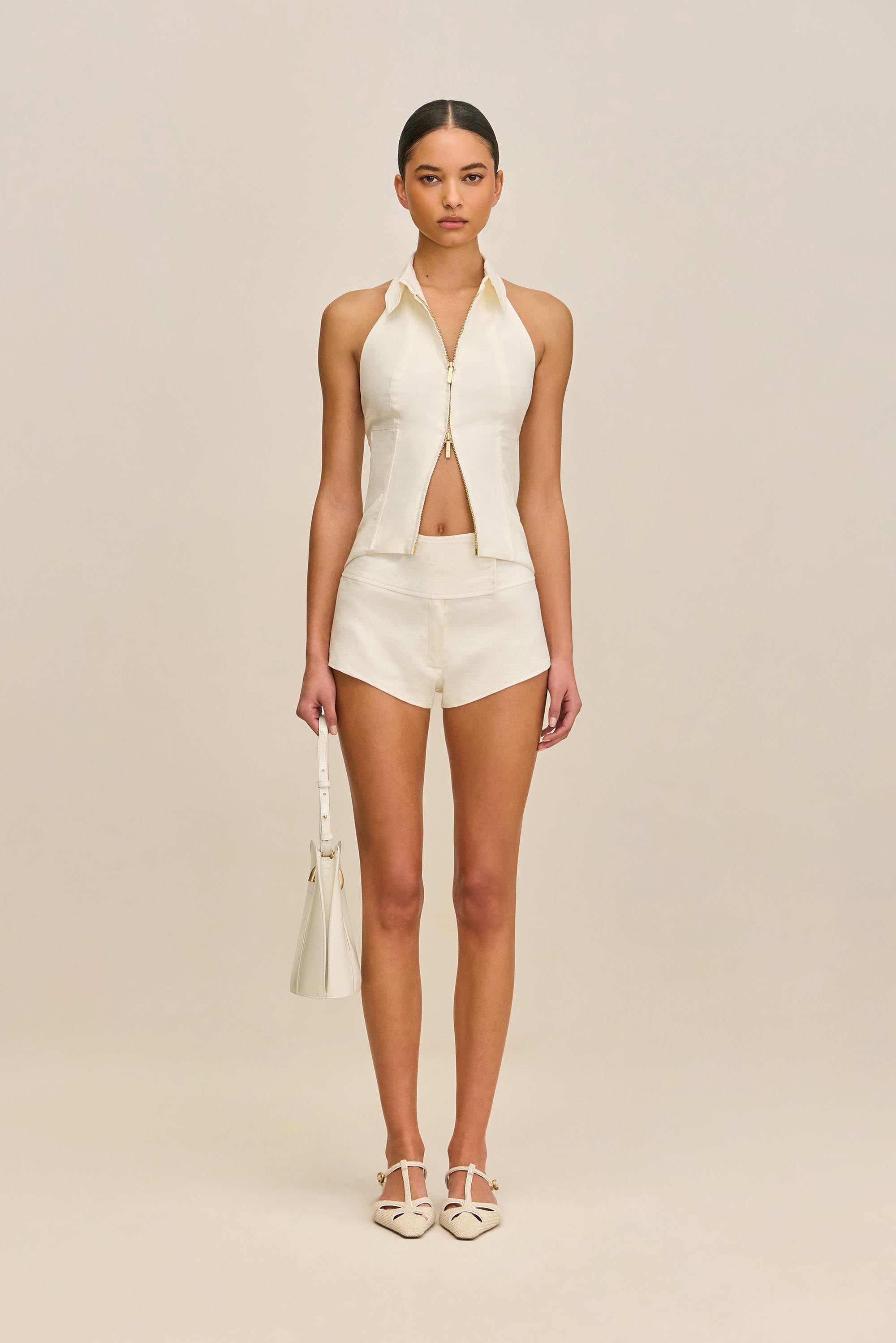 DENNY SHORT - OFF WHITE