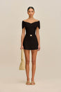 AMORET KNIT SKIRT - BLACK