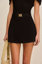 AMORET KNIT SKIRT - BLACK
