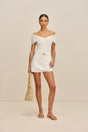 AMORET KNIT SKIRT - OFF WHITE