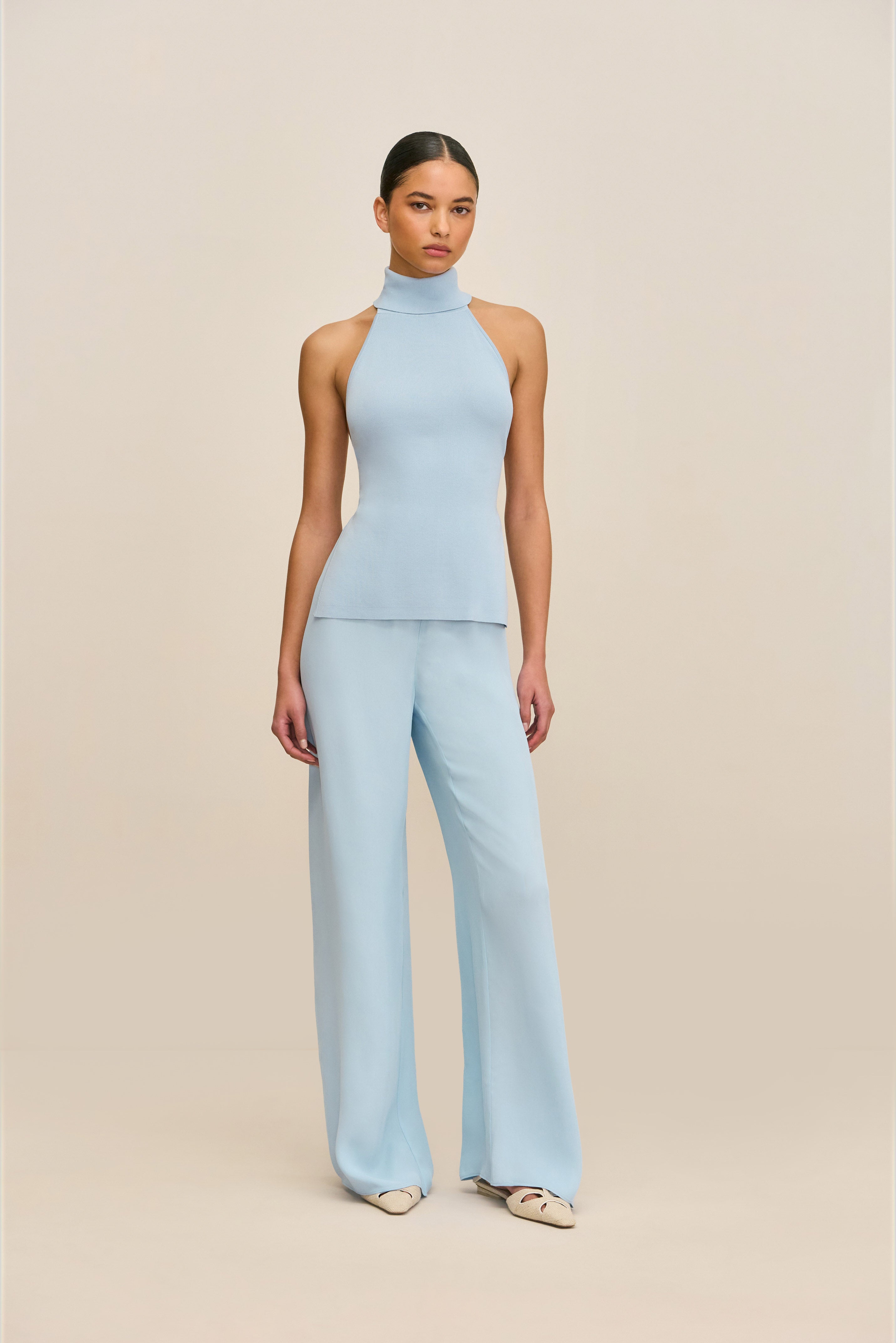 WAKE KNIT TOP - COASTAL