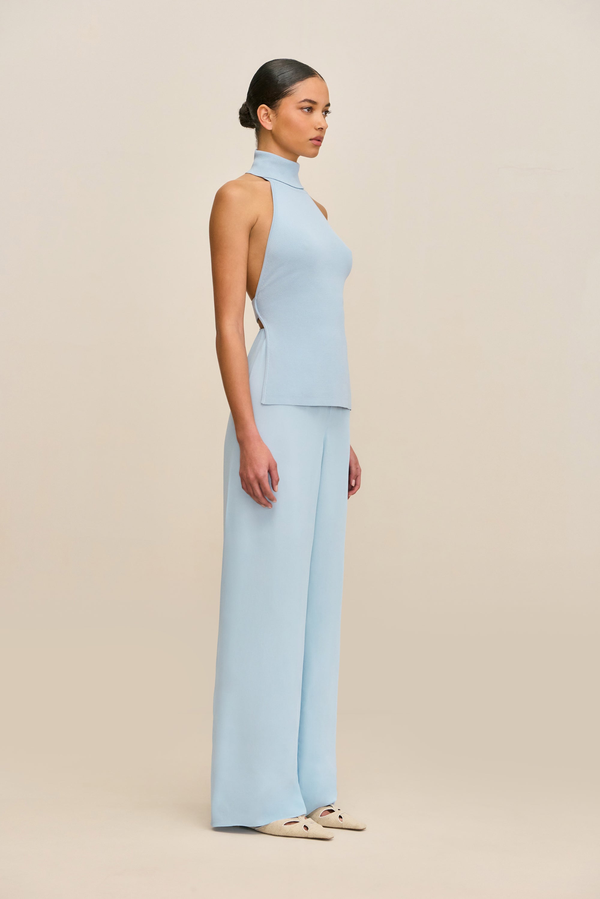 WAKE KNIT TOP - COASTAL