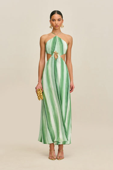 ESMERALDA DRESS - CALLA LILY PAINTED STRIPE | ESMERALDA DRESS - CALLA LILY PAINTED STRIPE
