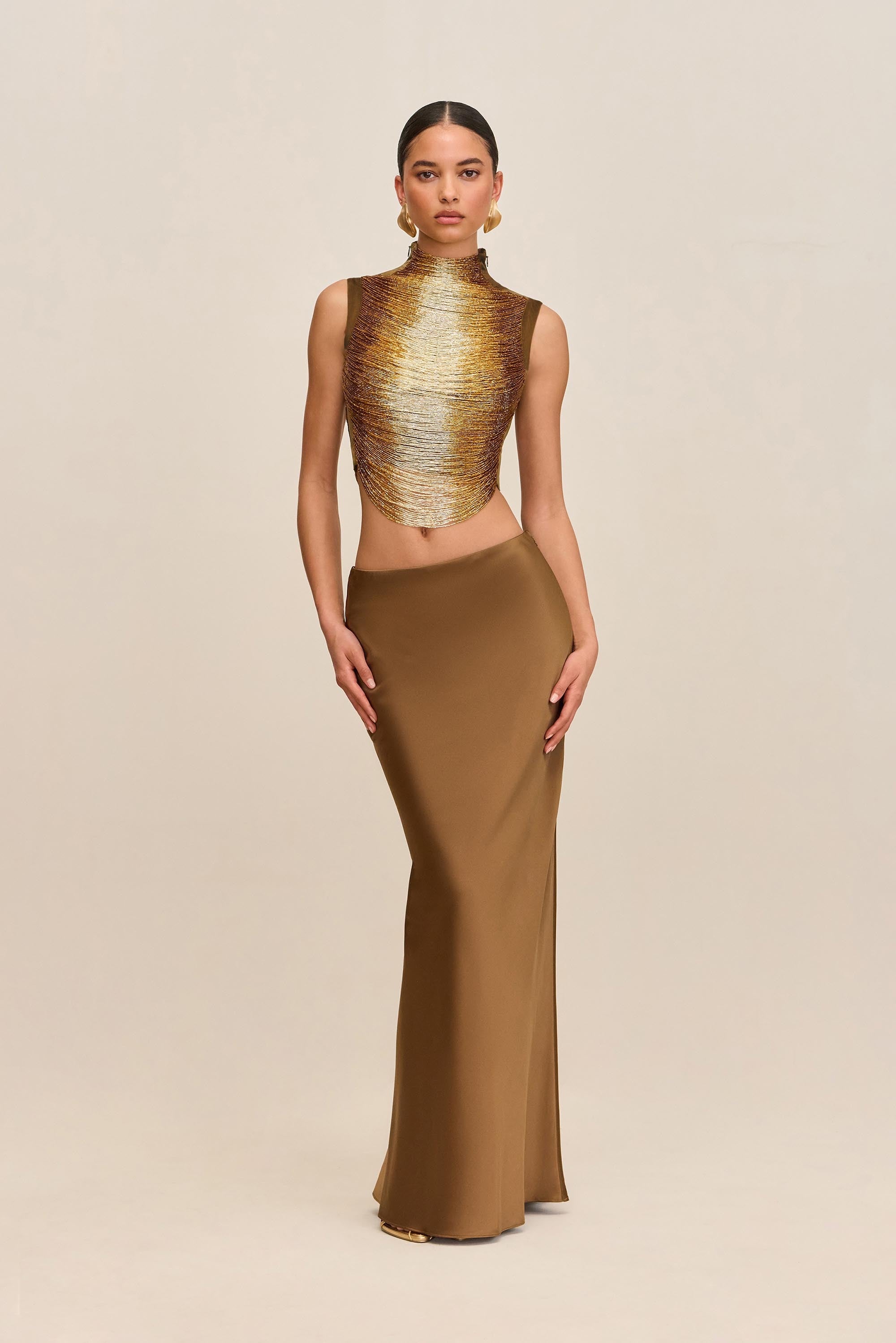 CHANTEL SKIRT - BRONZE