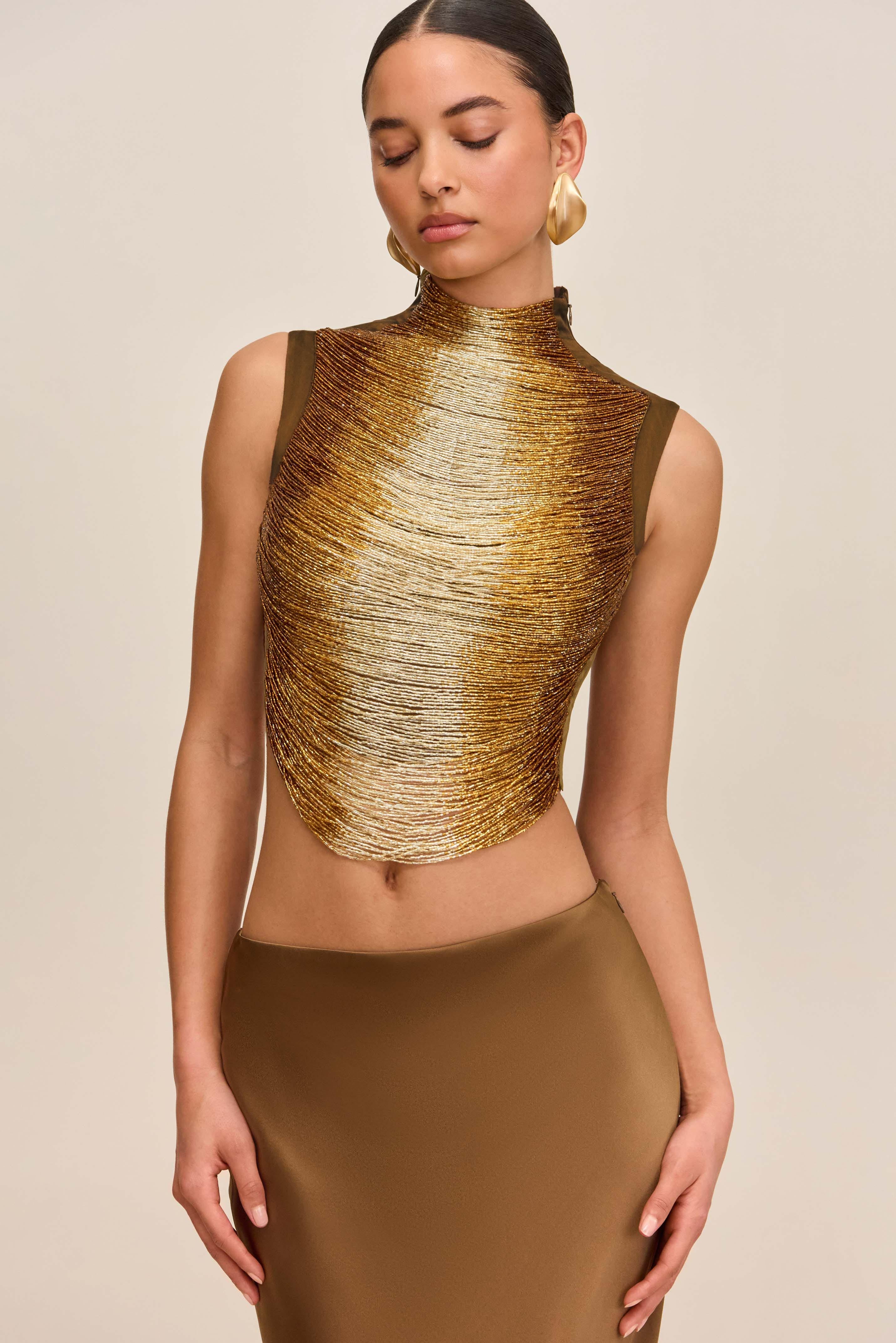 TARAJI TOP - BRONZE