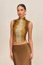 TARAJI TOP - BRONZE