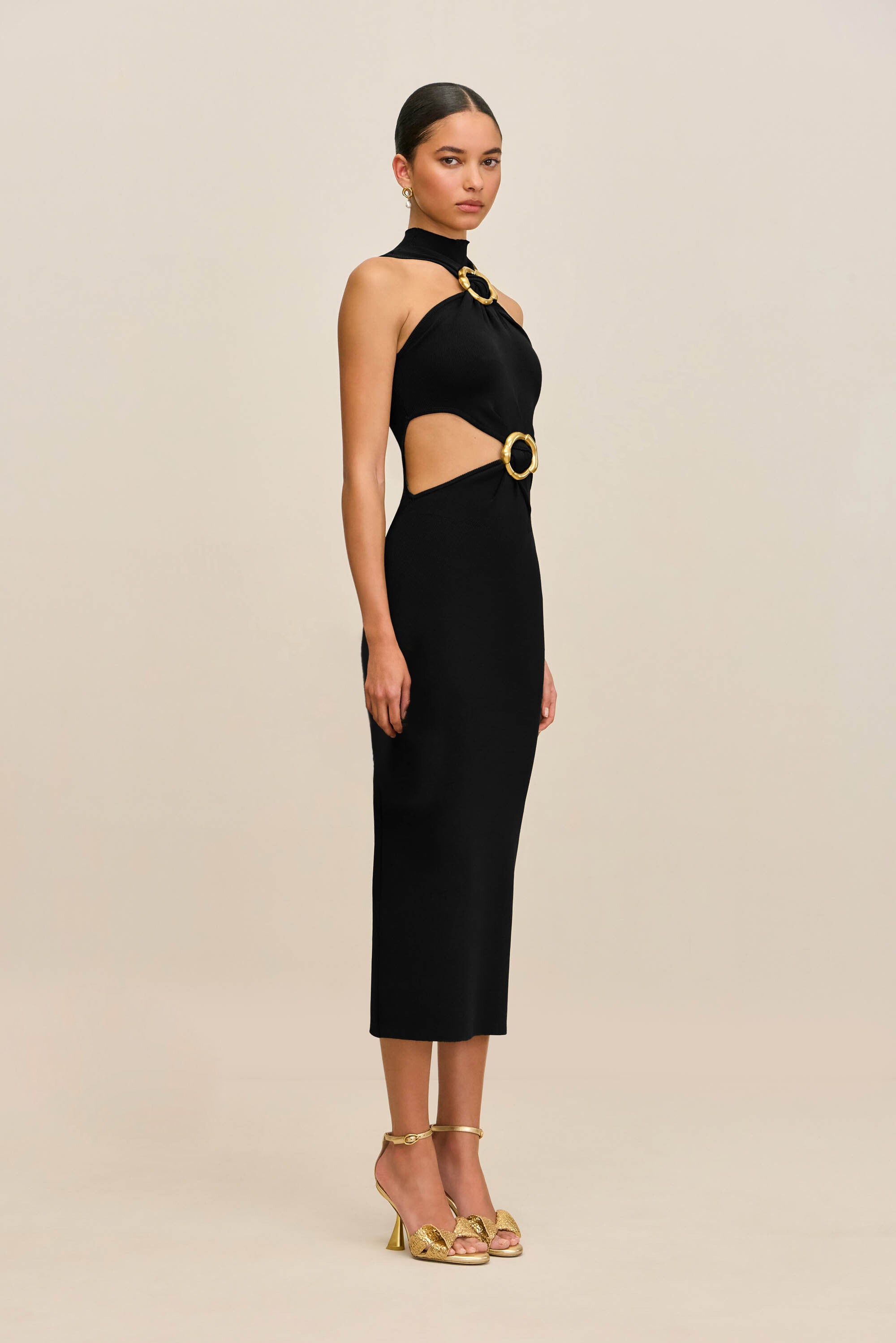 AMBAR KNIT DRESS - BLACK