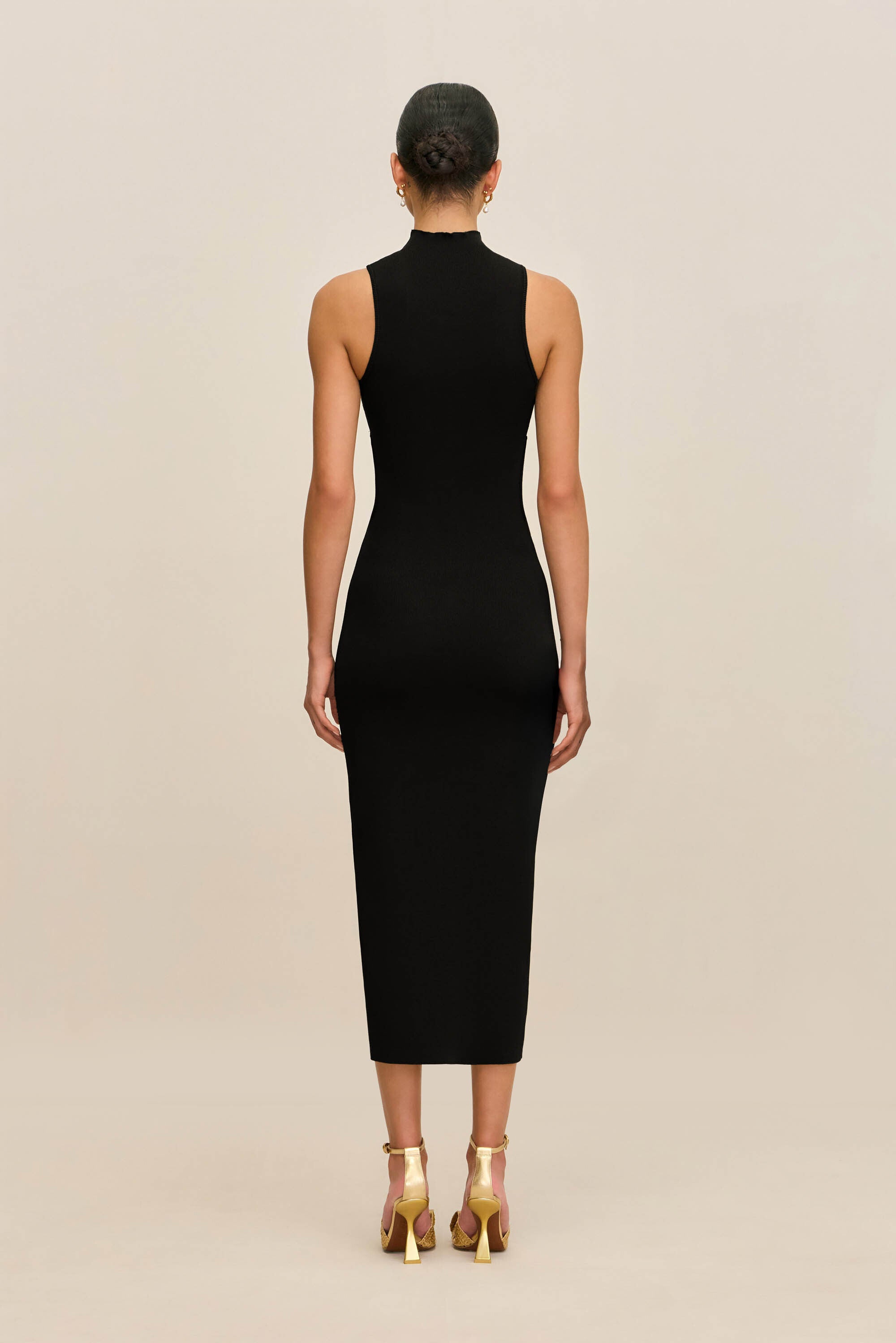AMBAR KNIT DRESS - BLACK