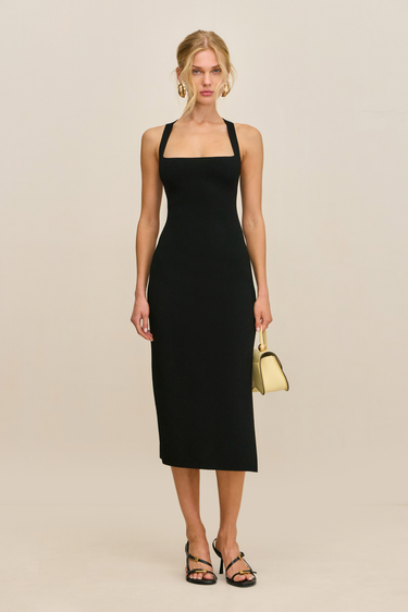COLETTA KNIT DRESS - BLACK | COLETTA KNIT DRESS - BLACK