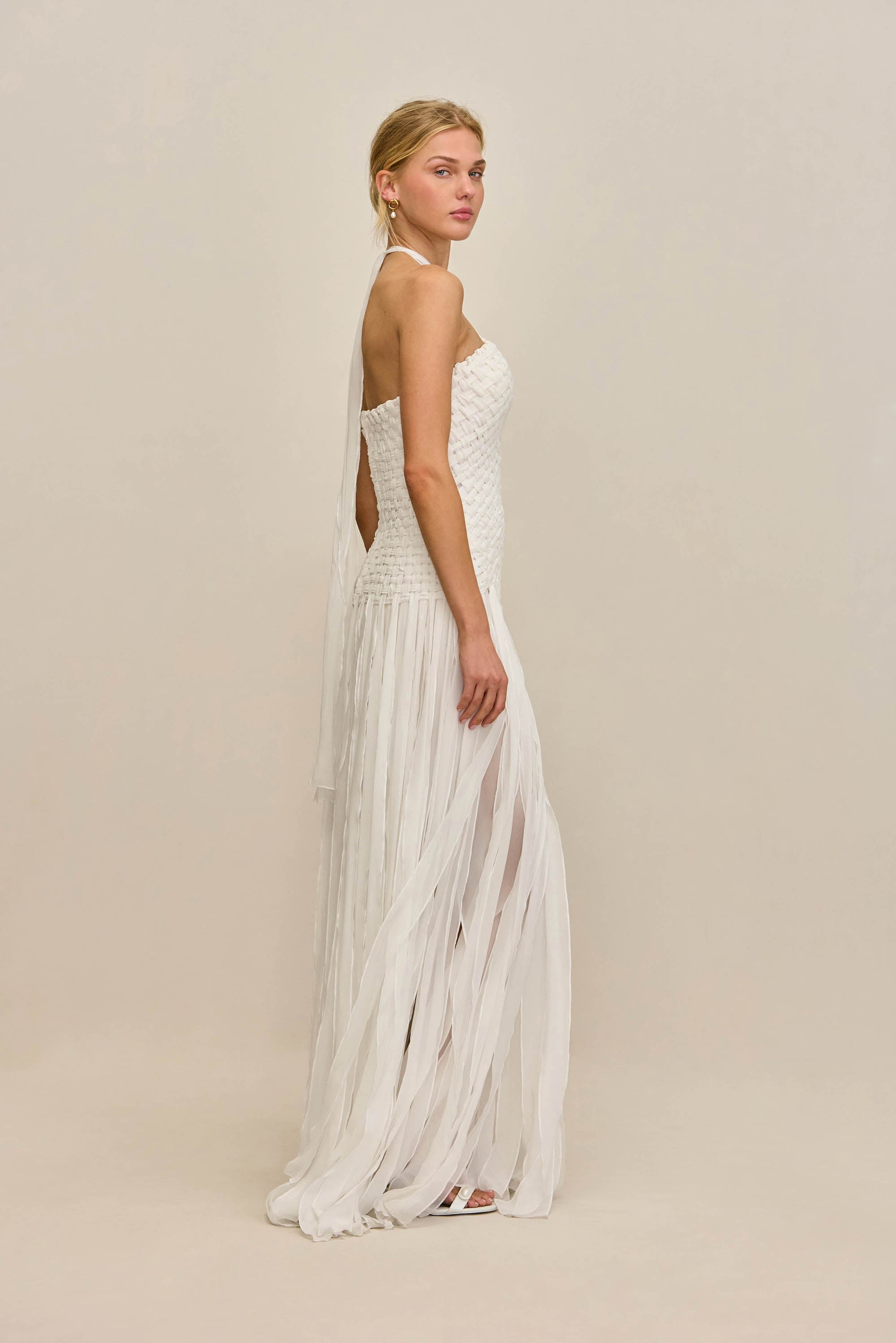 AMBROSINE DRESS - OFF WHITE