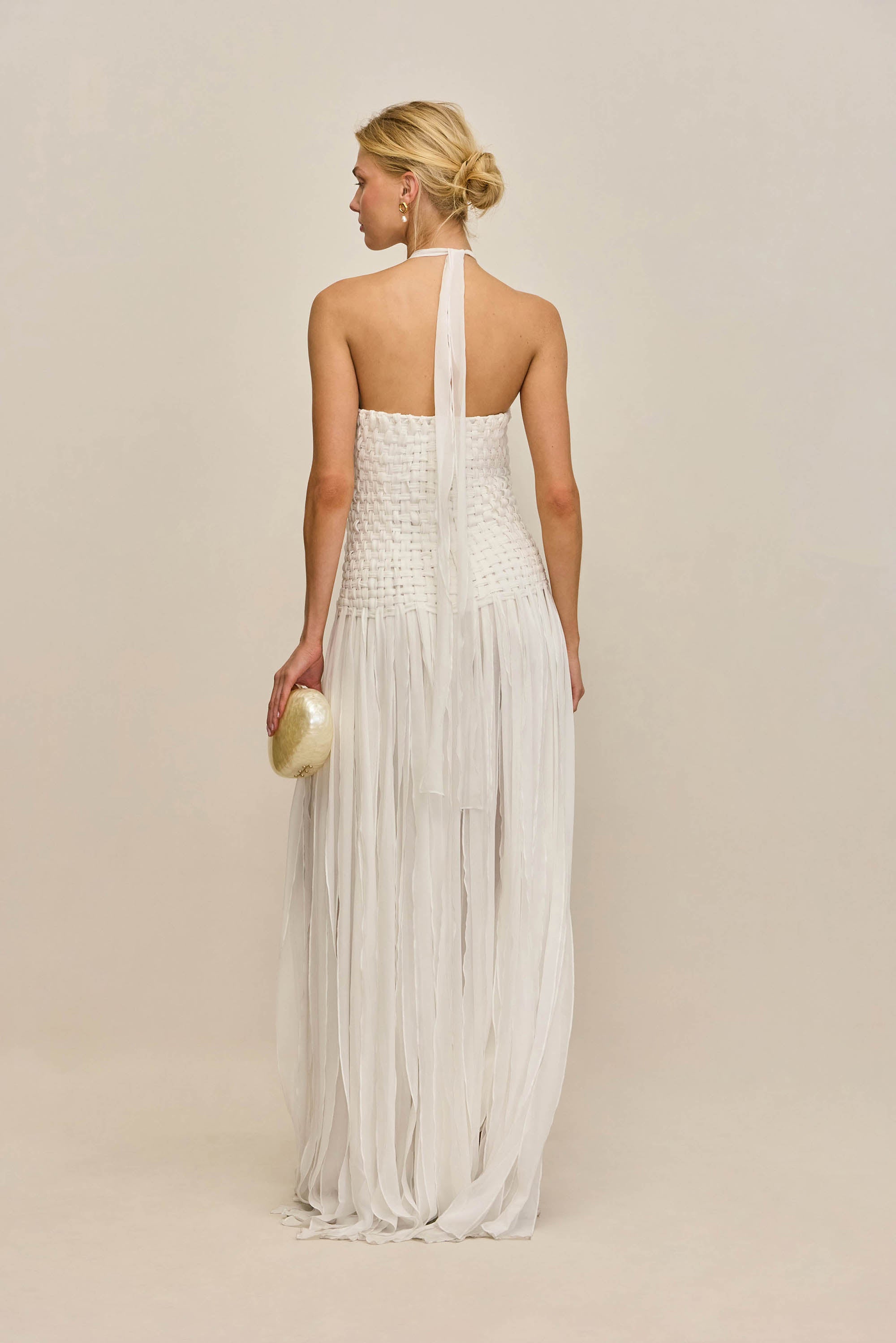 AMBROSINE DRESS - OFF WHITE