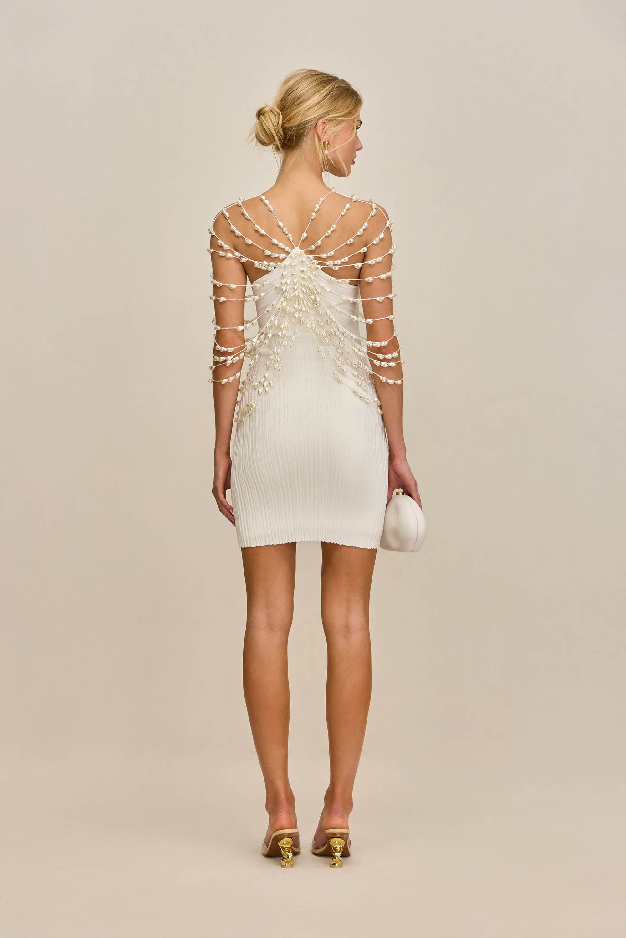 OLIVIANA KNIT DRESS - OFF WHITE