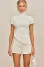 ANNEMIE KNIT TOP - OFF WHITE