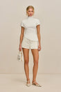 ANNEMIE KNIT TOP - OFF WHITE