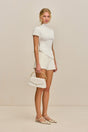 ANNEMIE KNIT TOP - OFF WHITE