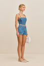 LAUREN TOP - MEDIUM STONE WASH