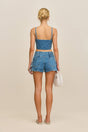 LAUREN TOP - MEDIUM STONE WASH
