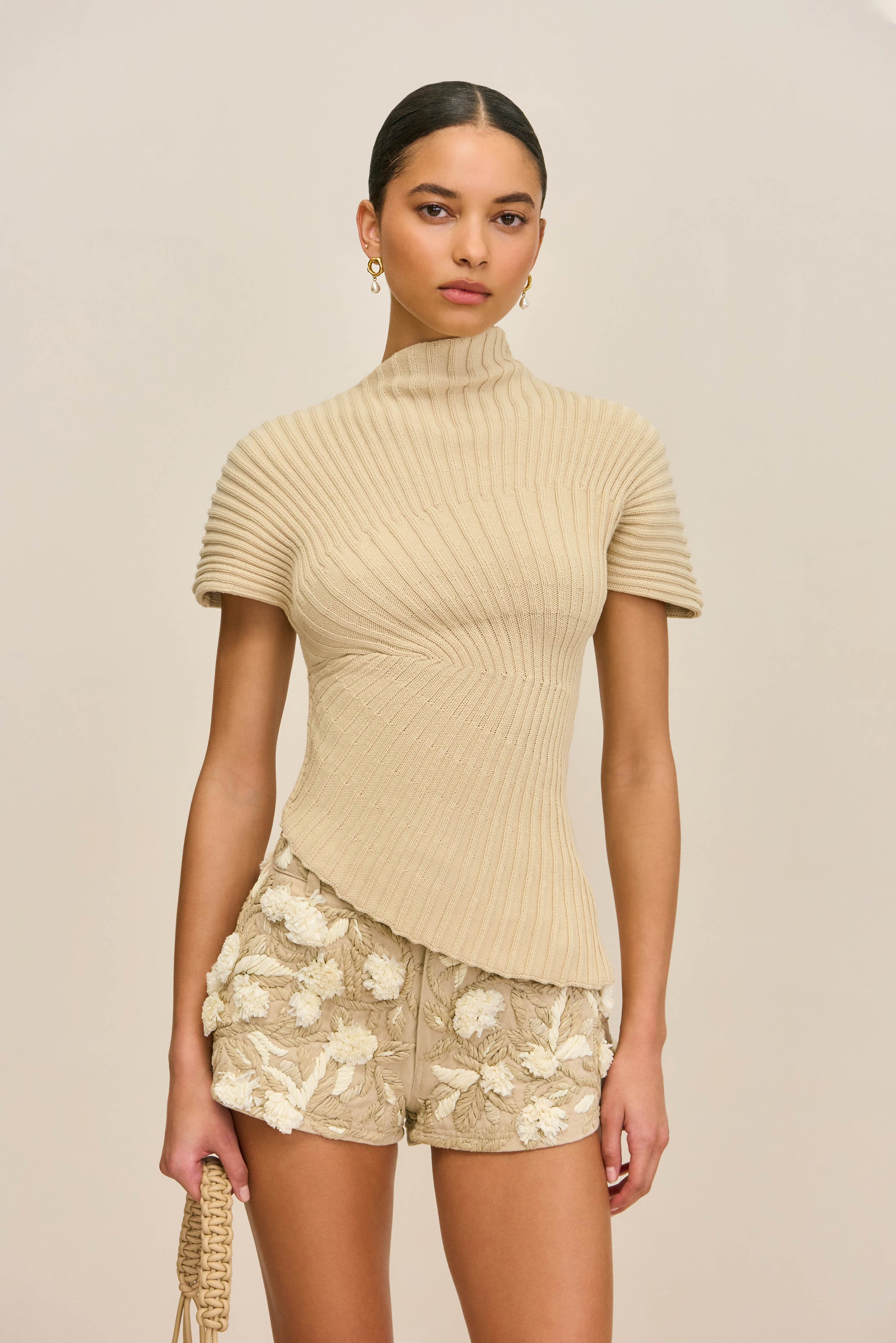 ANNEMIE KNIT TOP - BEACH