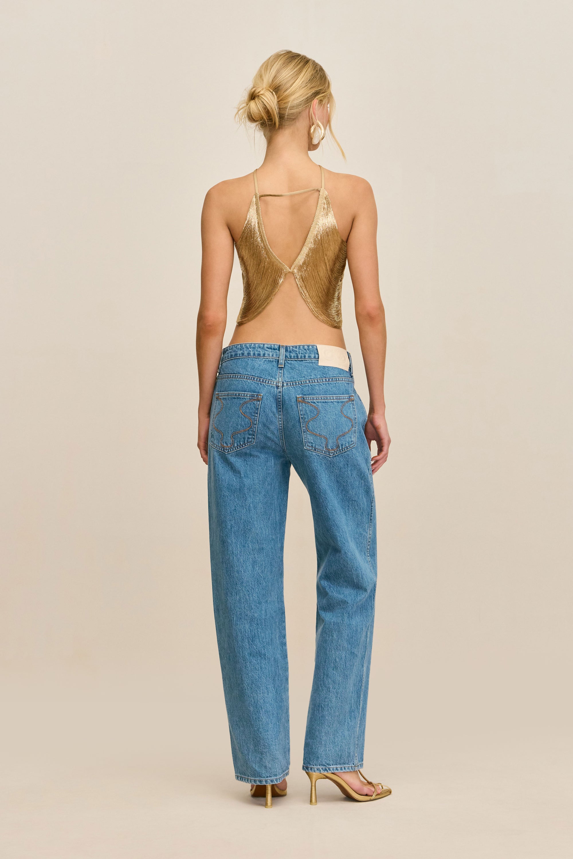QUELLA TOP - LIGHT GOLD