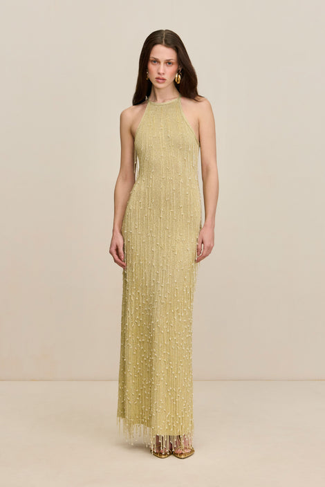 CATIA KNIT GOWN - HYDRANGEA SHIMMER