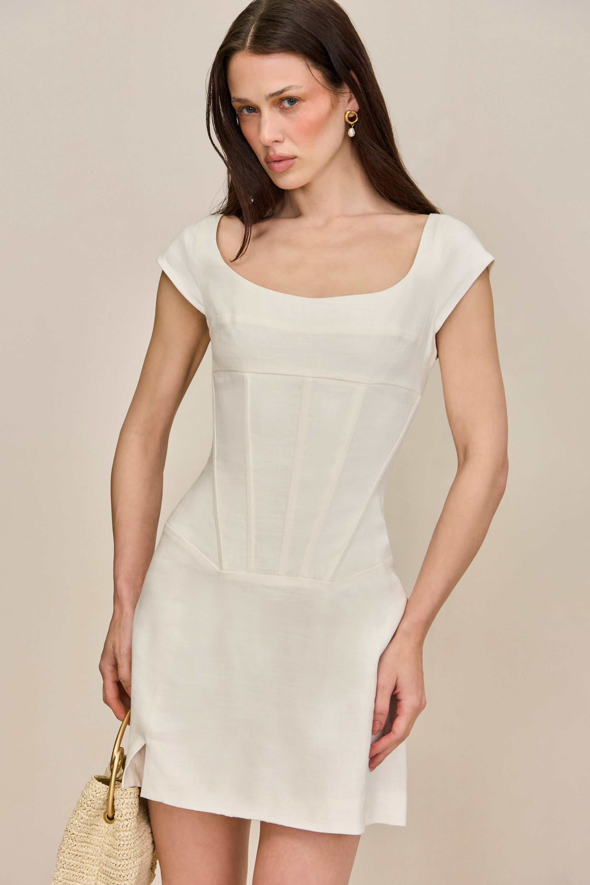 MICKIE DRESS - OFF WHITE
