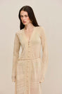 MARLON KNIT CARDIGAN - BEACH