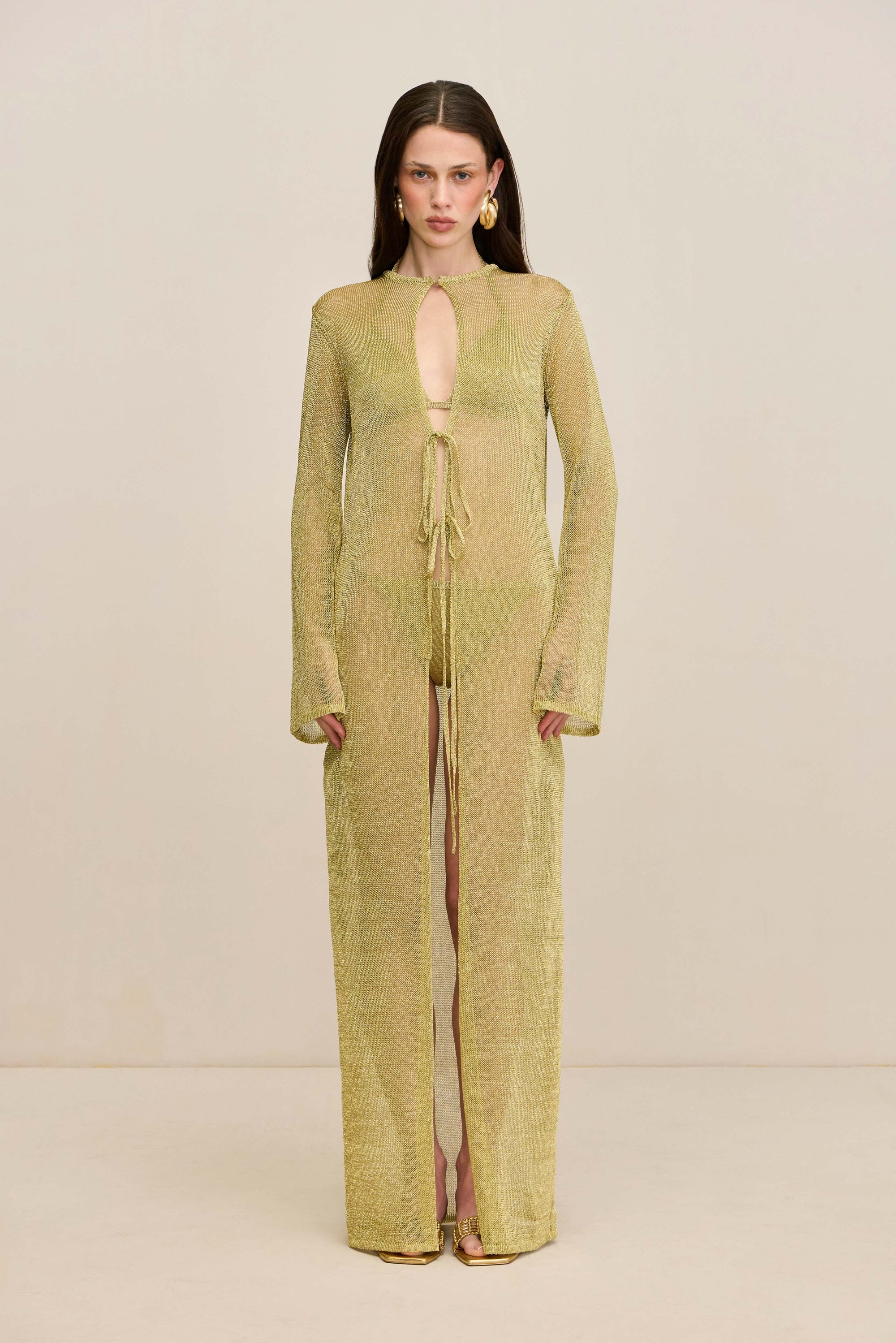 KAYTRA KNIT COVERUP - GOLD