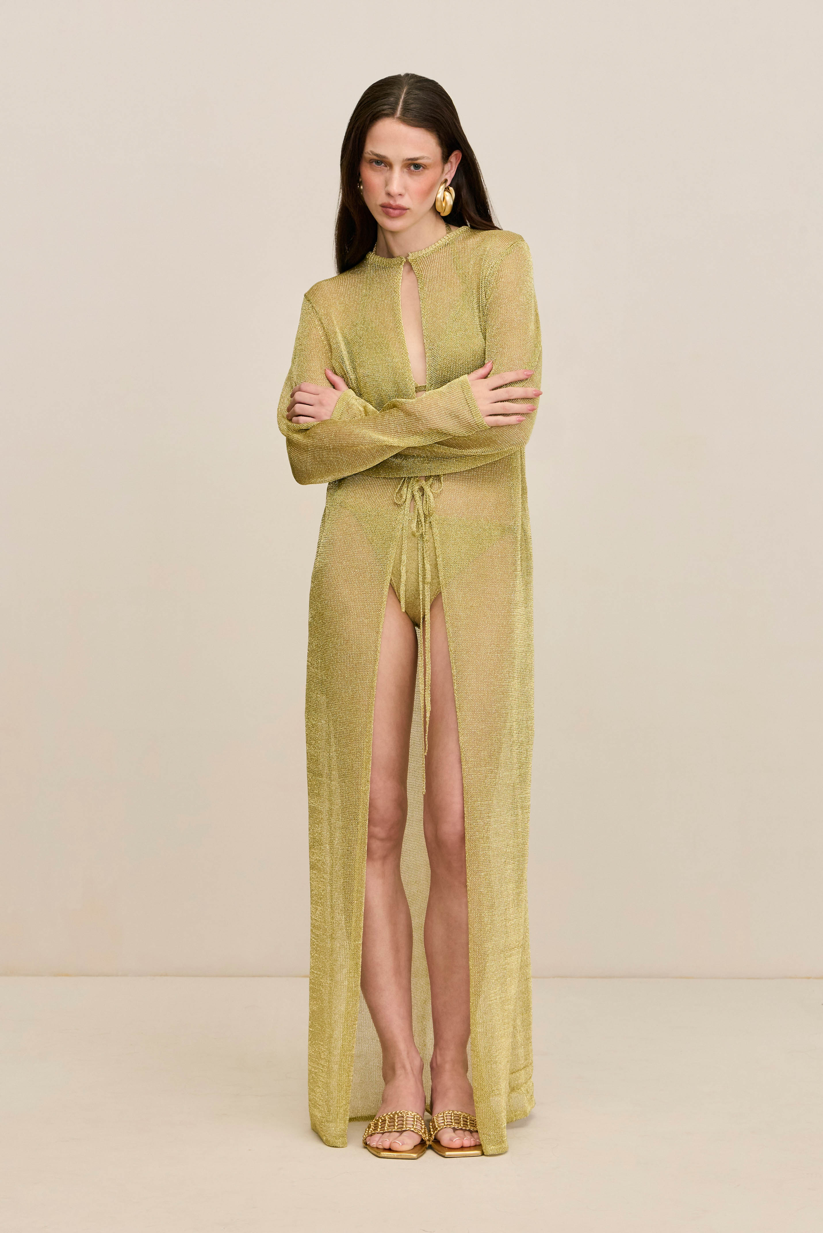 KAYTRA KNIT COVERUP - GOLD